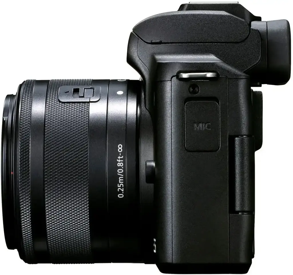 Беззеркальный фотоаппарат Canon EOS M50 Mark II kit (15-45mm + 55-200mm) IS STM Black (4728C015)) - фото 5
