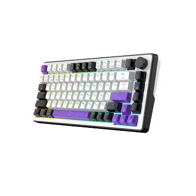 Клавіатура Hator Hellyberry HK75 Mechanical Linear RGB Wireless/Bluetooth/USB UA White/Violet (HK75_wireless) - фото 3