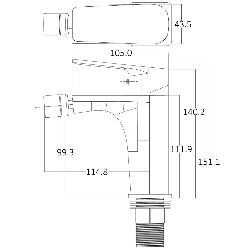 Змішувач для біде Globus Lux Bonn GLB-0106 Хром - фото 8