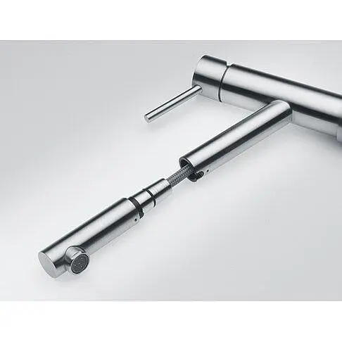 Смеситель для кухни Franke Orbit Pull Out с вытяжным изливом (115.0623.057) Оникс - фото 4