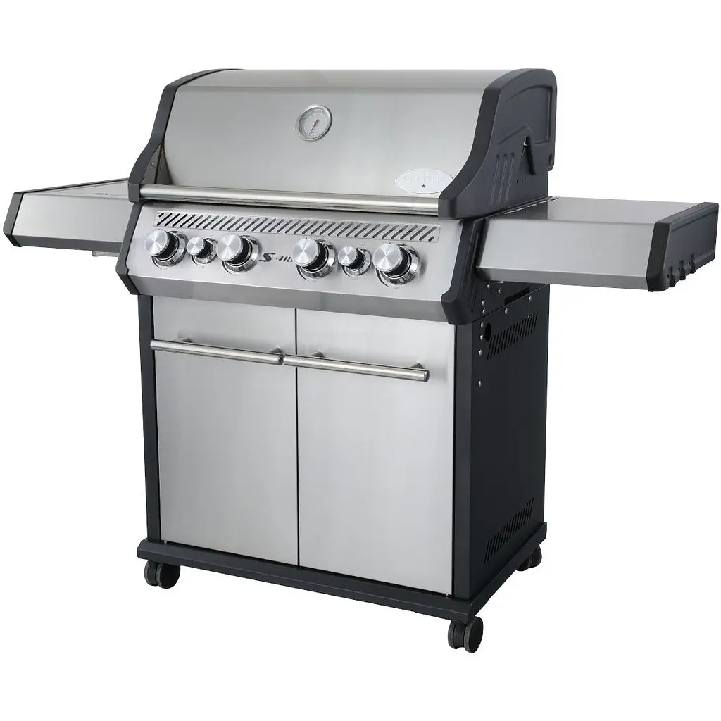 Газовий гриль Santos S-418 з бічним і заднім пальником, нержавіюча сталь (900303) - фото 2