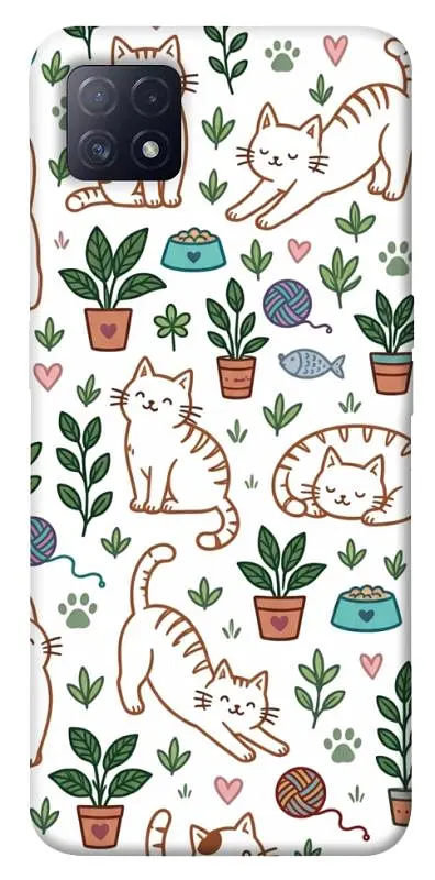 TPU чохол Demsky Cats pattern для Oppo A72 5G / A73 5G