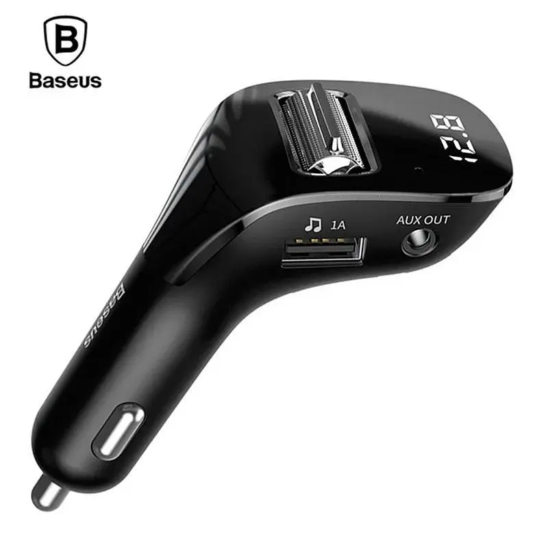 Адаптер автомобільний BASEUS with Bluetooth FM Streamer F40 AUX - фото 4