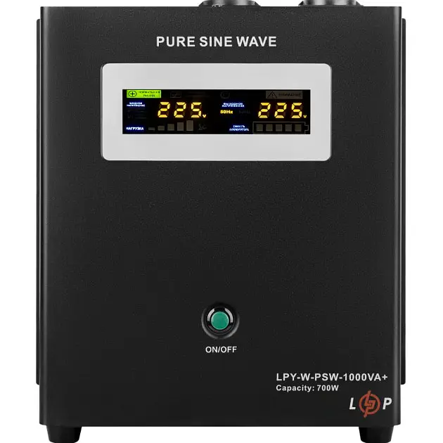 Джерело безперебійного живлення [ДБЖ] LogicPower LPY-W-PSW-1000VA + LPM-GL батарея 12V-200Ah [5869] [110449] - фото 2