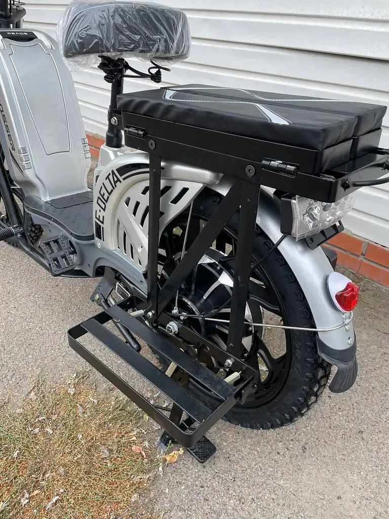 Электроскутер Двухместный Crosser E-Delta (800W,60V,15Ah) Серый - фото 8