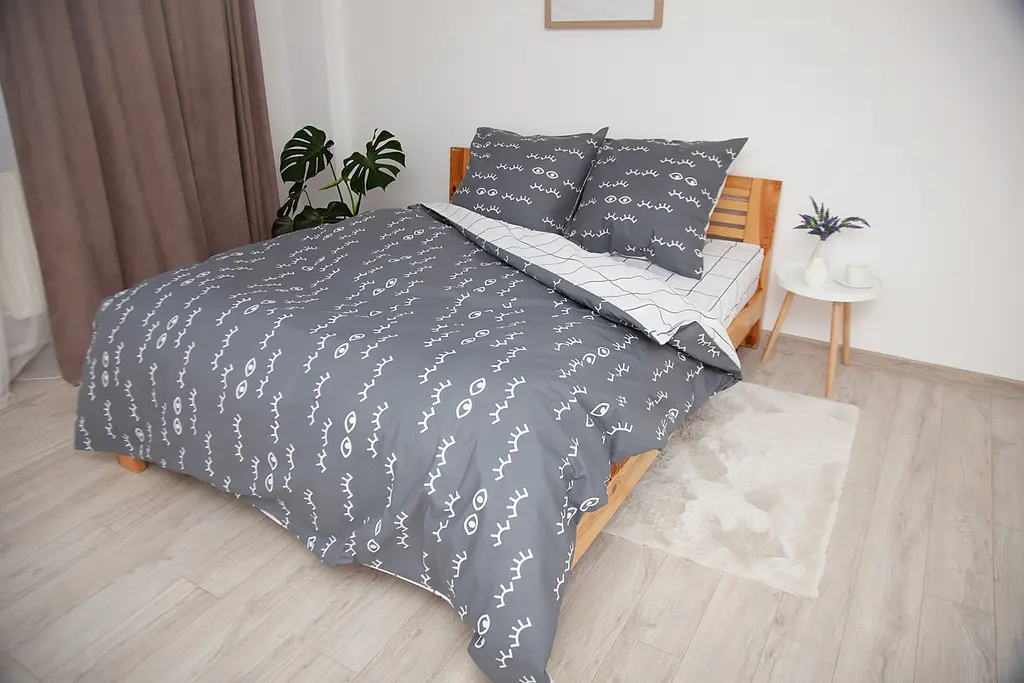 Комплект постільної білизни ТЕП Soft dreams Look двоспальний сірий з білим (2-03858_27663) - фото 2