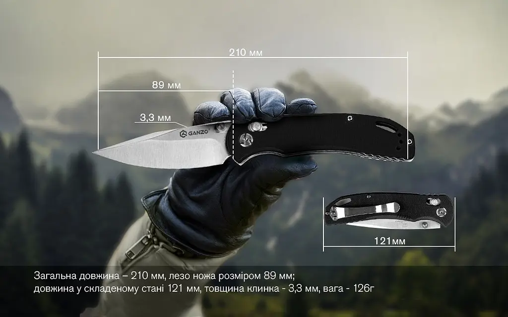 Ніж складаний Ganzo G7531-BK - фото 7