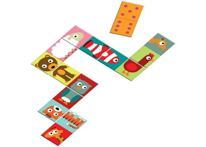 Настільна гра Djeco Дитяче доміно. Склади тварину (Domino Animo puzzle, 28 pcs) (DJ08165) - фото 2