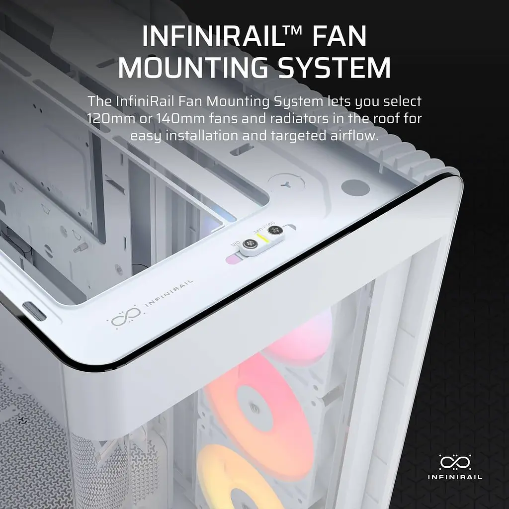 Корпус Corsair FRAME 4500X LX-R RGB Tempered Glass без БП White (CC-9011317-WW) - фото 15