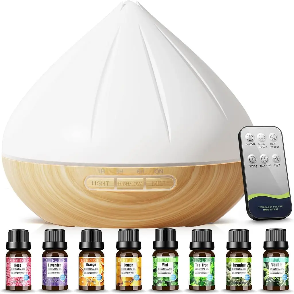 Аромадіффузор Aroma Diffuser IN2-500D, з підсвіткою, резервуар 500 мл, з набором ефірних олій - фото 4