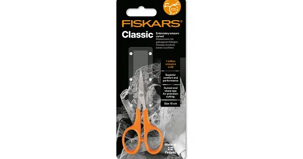 Портнівські ножиці Fiskars Classic для вишивання, 10 см, заокруглені, оранжеві (1005144) - фото 2