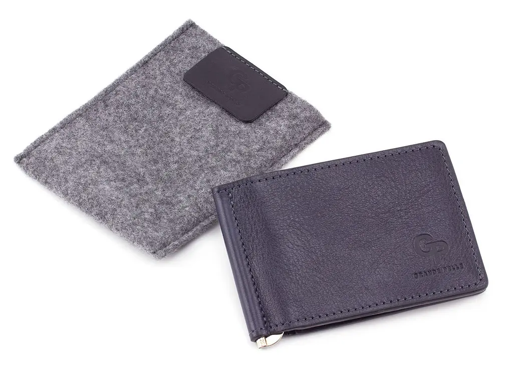 Стильный мужской зажим для денег из кожи GRANDE PELLE 12х8х1 см acs0024462 - фото 5