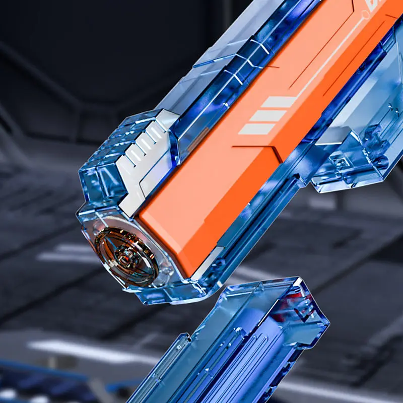 Водяний акумуляторний пістолет Water Gun 66-35 (500ml) with lithium battery Blue / Orange - фото 4