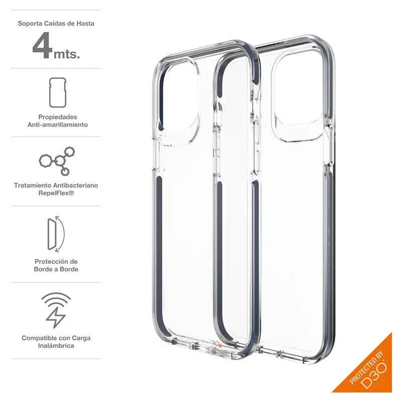 Протиударний прозорий чохол Gear4 Piccadilly D3O для iPhone 12 Pro Max (6.7") Blue + Transparent - фото 4