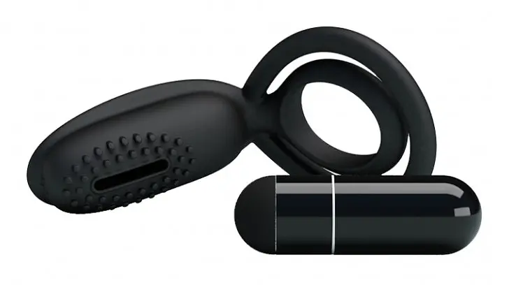 Насадка з вібрацією Pretty Love Penis Ring Black Baile BI-026218 87678 - фото 3
