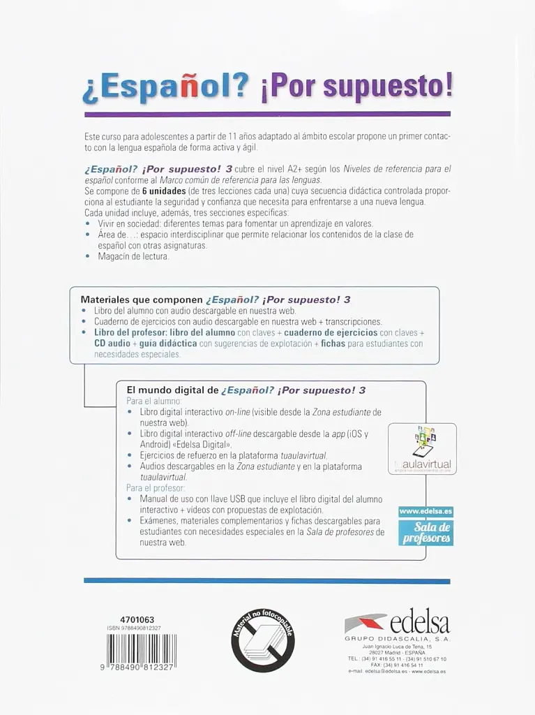 Espanol? Por supuesto! 3 (A2+) Libro del profesor + CD - Девід Р. Соуза - фото 2