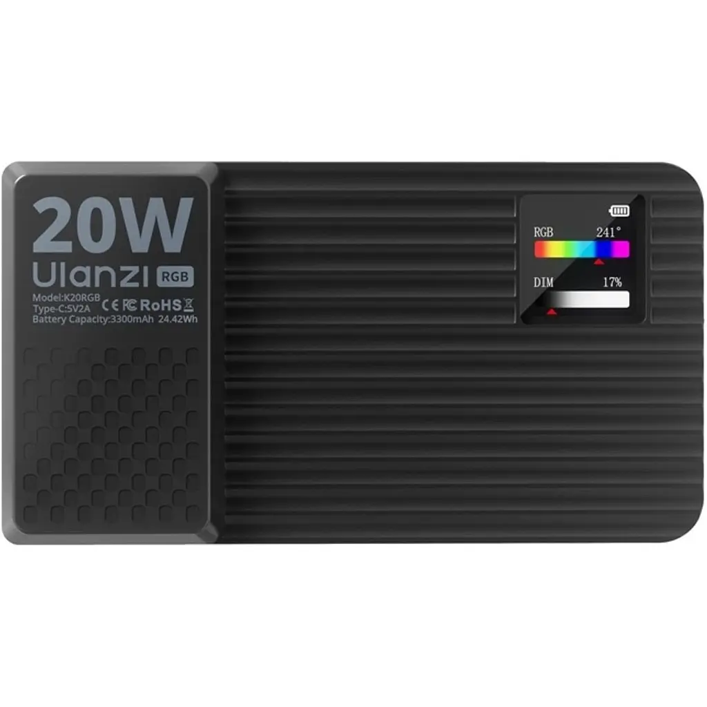 Накамерне світло Ulanzi K20 RGB L207 Black [157900] - фото 3