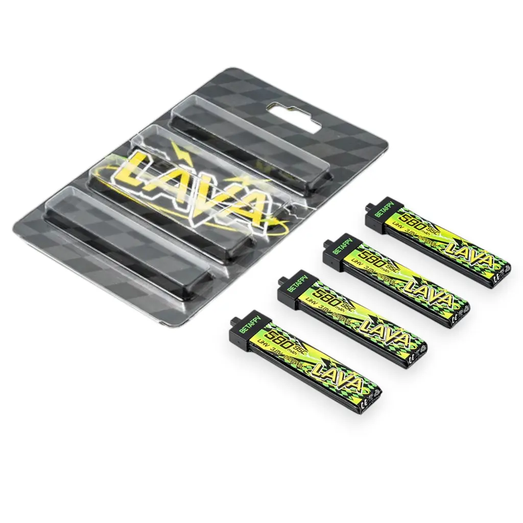 Акумулятор BetaFPV LAVA II 1S Battery 580mAh (4PCS) 95C із конектором BT2.0 - фото 6
