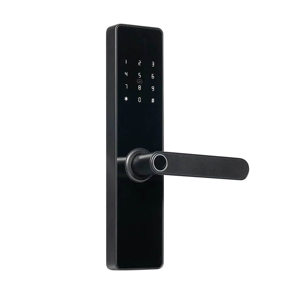 Замок біометричний автономний Trinix TRL-5101BTF Black L/R з Bluetooth, зчитувачем відбитків пальців і карт Mifare (65-00079) - фото 2
