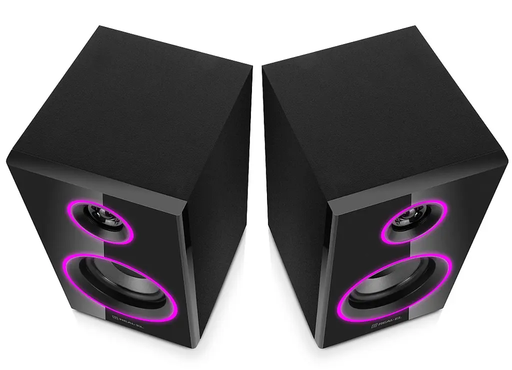 Компьютерные колонки 2.0 REAL-EL RS410 12Вт RGB Bluetooth Black - фото 5