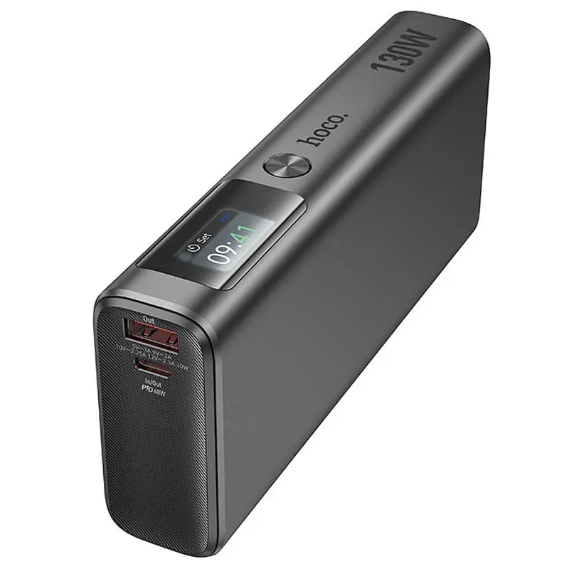 Портативний ЗП Power Bank Hoco Q17B Electric 130W 20000 mAh Space Gray - фото 3