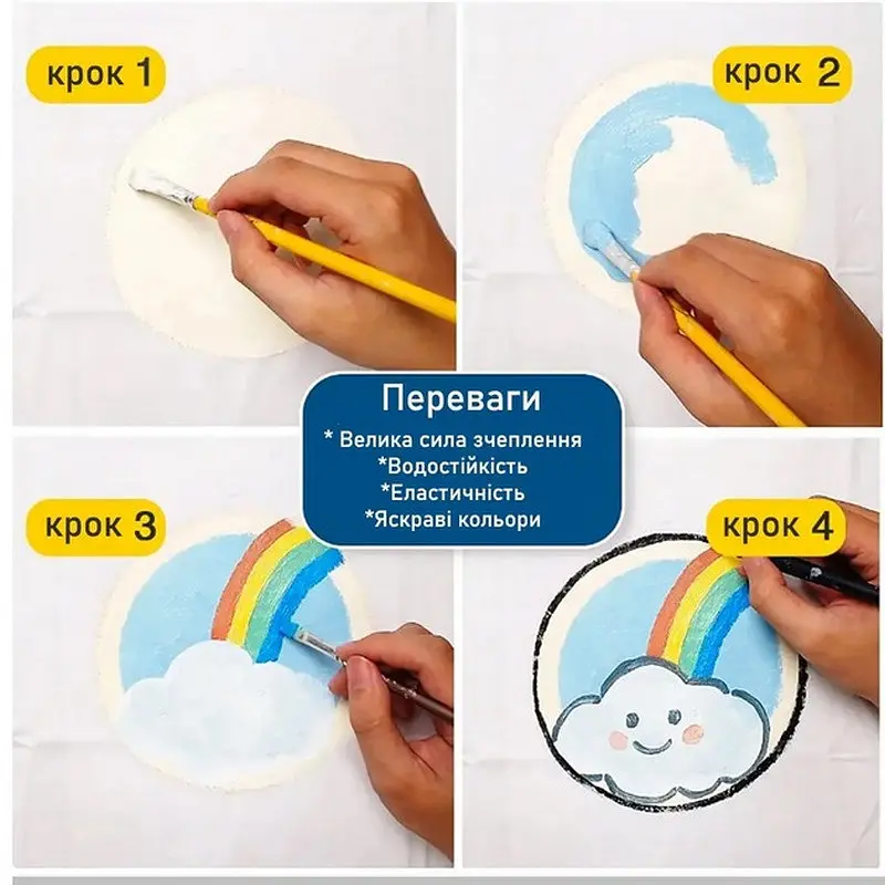 Набір акрилових фарб для текстилю Bambi "Art rangers" PA50.12012, 12 кольорів - фото 5