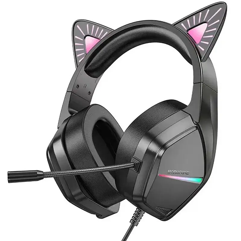 Накладні навушники BO106 Cute cat (USB+3.5mm/2m) Phantom Cat Borofone teh0029536 - фото 3