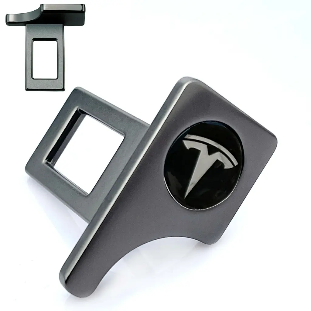Заглушка ременя безпеки Tesla логотип Темні 1 шт
