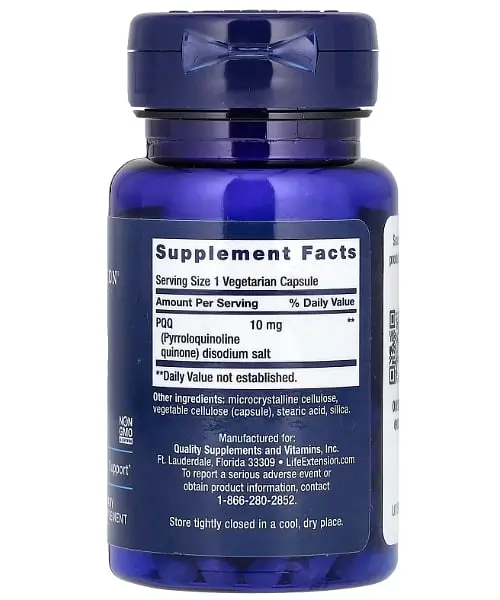 Піролохінолінхінон (PQQ) PQQ Caps 10 mg 30 Capsules Life Extension vit0005120 - фото 2