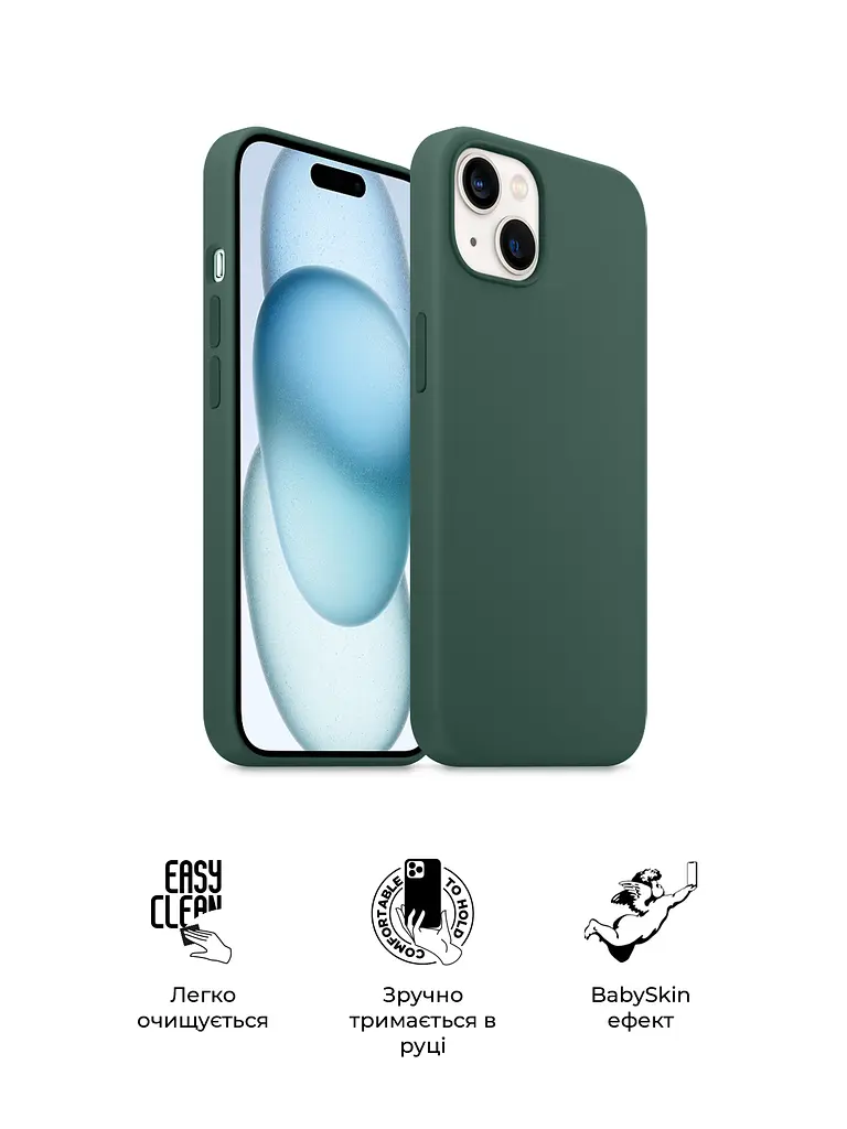 Силиконовый чехол с MagSafe для Apple iPhone 15 Plus, ICON2 MagCase, зеленый, противоударный, панель с мягкой подкладкой, защита всего корпуса, поддержка беспроводной зарядки, совместим с защитными стеклами и пленками, ArmorStandart (ARM72737) - фото 3