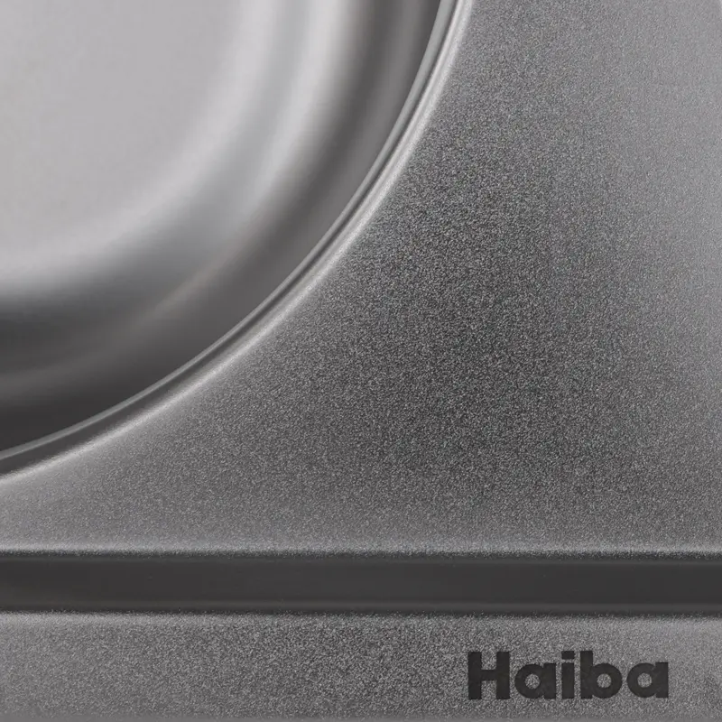Кухонна мийка Haiba 80x49 Double satin HB0652, Нержавіюча сталь - фото 2