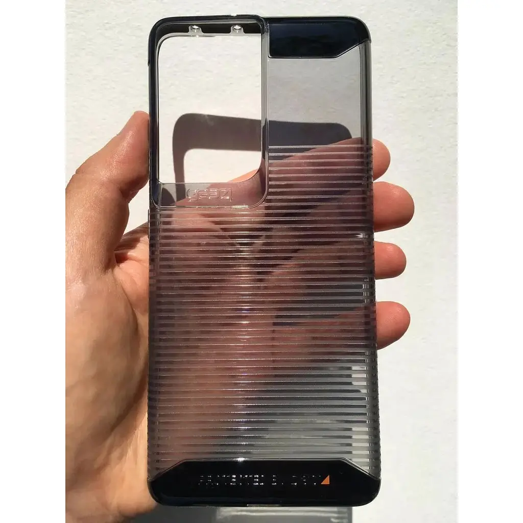 Оригнальний протиударний силіконовий чохол Gear4 Havana D3O для Samsung Galaxy S21 Ultra 5G (6.8") Smoke - фото 2