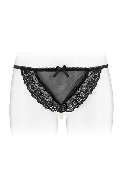 Трусики-стрінги з перлиною ниткою Fashion Secret KATIA Black Fashion Secret SO2245 94651