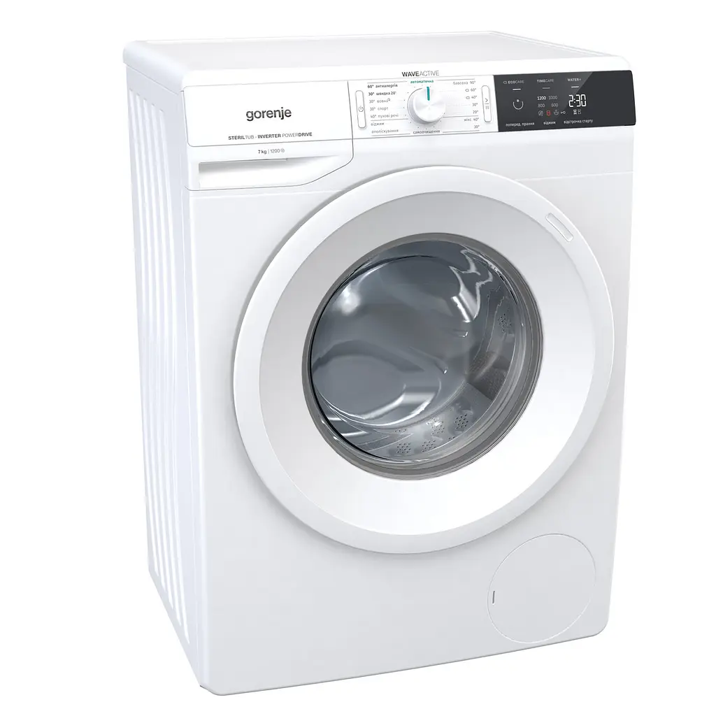 Стиральная машина Gorenje WEI72S3/7 кг./A-30% /1200 об/мин./LED-дисп./инверторная/55 см. (WEI72S3) - фото 2