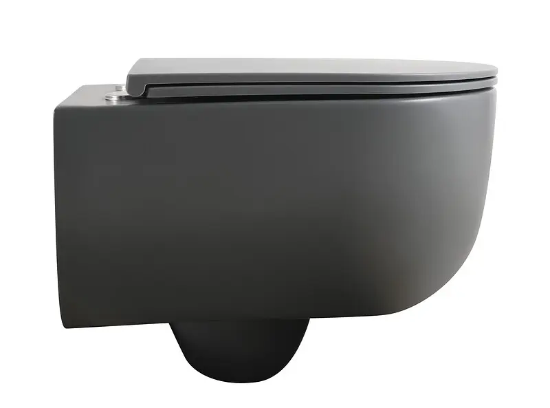 Унитаз подвесной Mixxus Premium Topper-0303-R gray 495x370x350 мм Rimless MP6657, Графит - фото 4