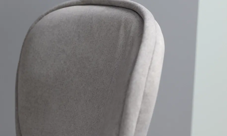 Стілець Сімпл тканина світло-сіра ноги метал чорні - фото 7