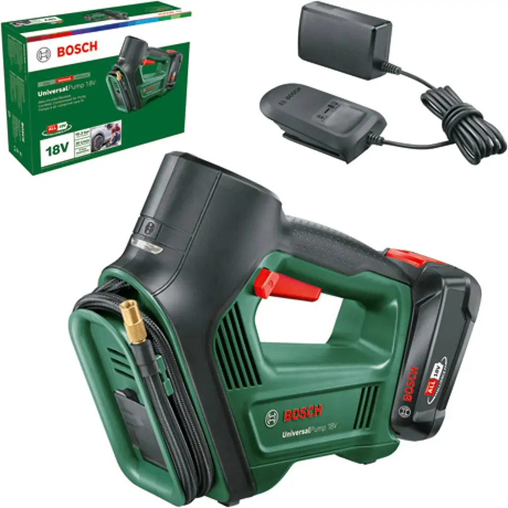 Акумуляторний насос Bosch UniversalPump 18V Set, акб PBA 18V 2Ah, з/п AL 18 В-20