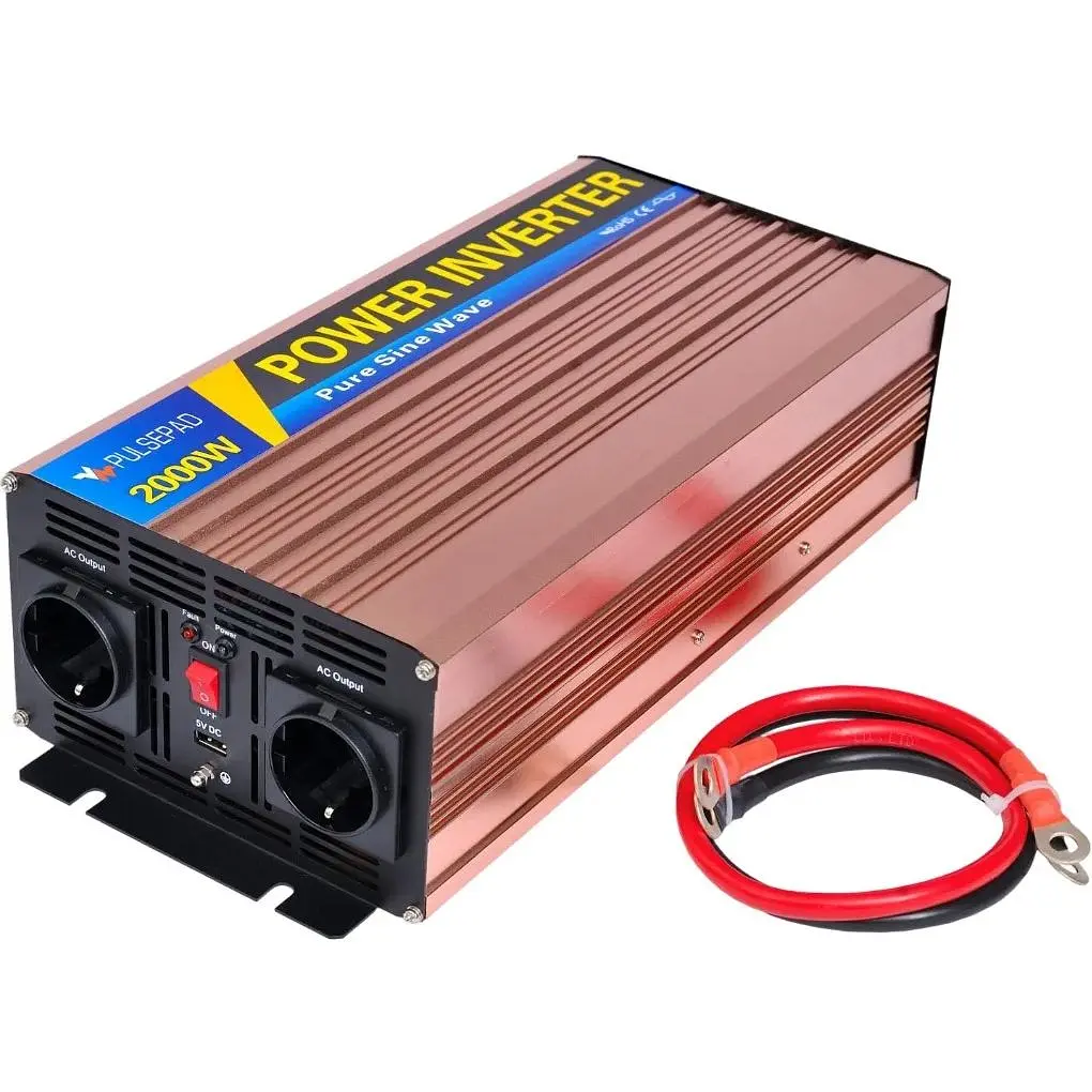Автомобильный инвертор Pulsepad PSW-2000 12V 2000W Pure Sine Wave [111704] - фото 3