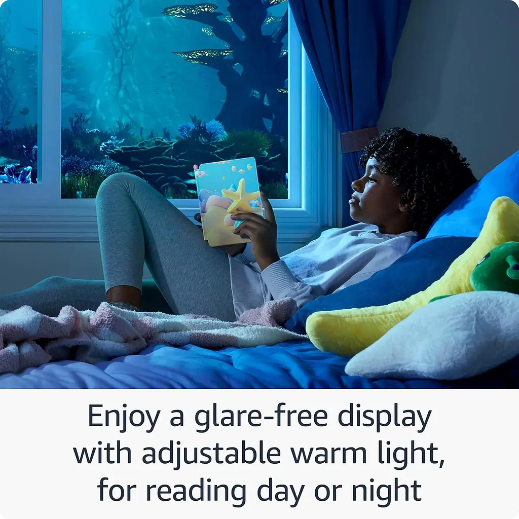 Електронна книга Amazon Kindle Paperwhite Kids 12th Gen 2024 Starfish, 16 ГБ, дисплей 7 E Ink Carta, HD-екран, антиблікове покриття, підсвічування, сенсорний екран, захист від вологи, Bluetooth/Wi-Fi, USB-C - фото 8