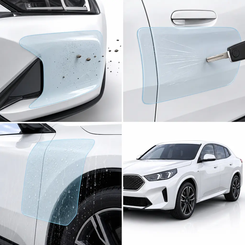 Антигравійна захисна бронеплівка за лекалами для BMW iX2 U10 2023- зона даху - фото 3