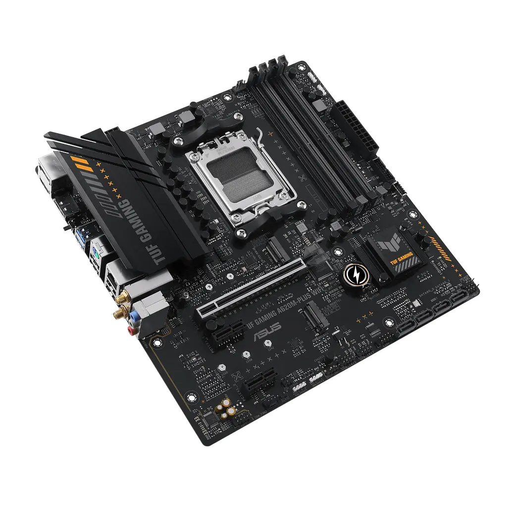 ASUS Материнcька плата A620M-F GAMING WIFI sAM5 A620 4xDDR5 HDMI DP Wi-Fi BT mATX - фото 5