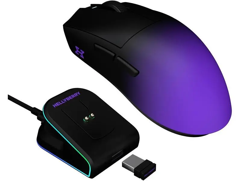 Миша Hator Hellyberry HM47 PRO Wireless Black-Violet - фото 8