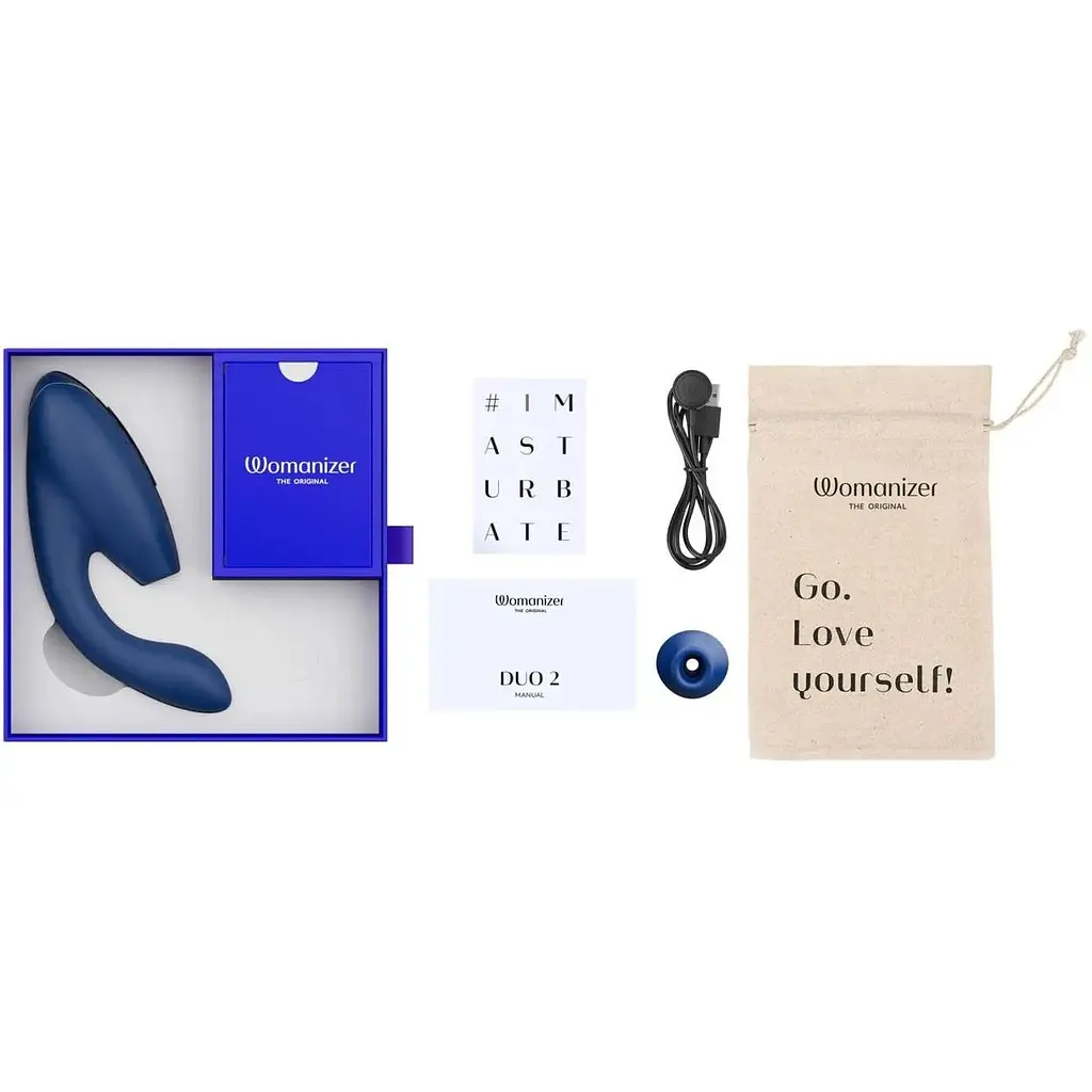Вакуумный клиторальный стимулятор Womanizer Duo 2 Blueberry - фото 7