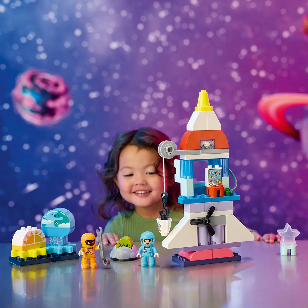 Конструктор LEGO DUPLO Пригоди на космічному шатлі 3-в-1 58 деталей (10422) - фото 7