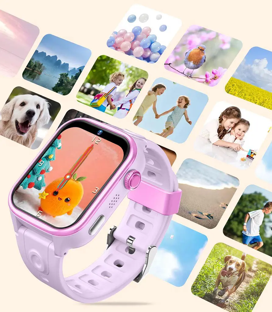 Дитячий смарт годинник Lemfo S40 з GPS, 4G сім картою, 16 ГБ пам’яті, TikTok, YouTube, Viber, прослуховуванням, AI-помічником, кнопкою SOS та IP68 бежевий - фото 7