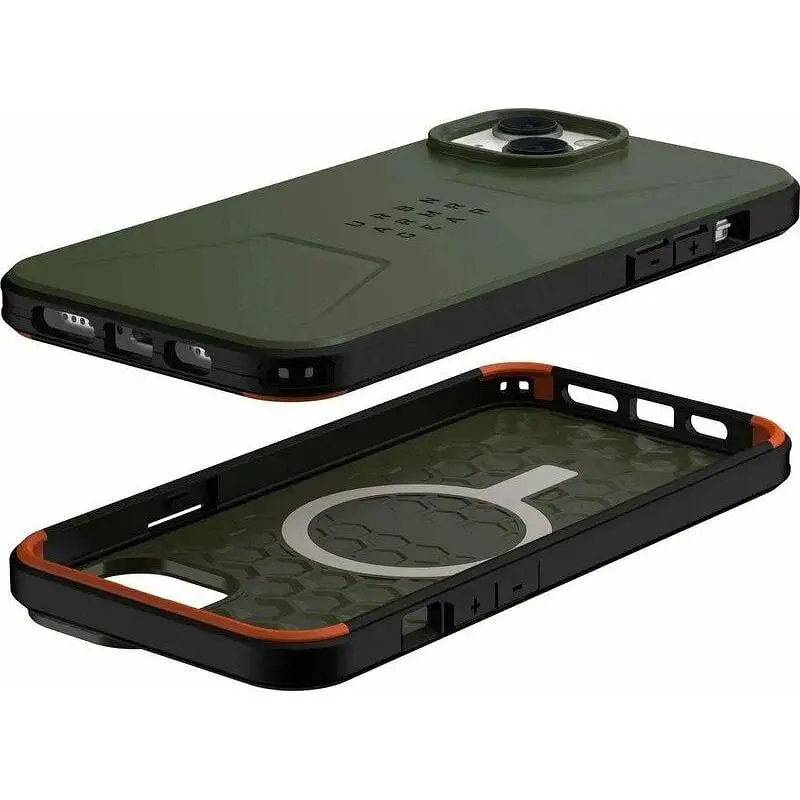 Оригінальний протиударний чохол UAG Civilian Magsafe для iPhone 15 Plus/14 Plus Olive 114037117272 - фото 3