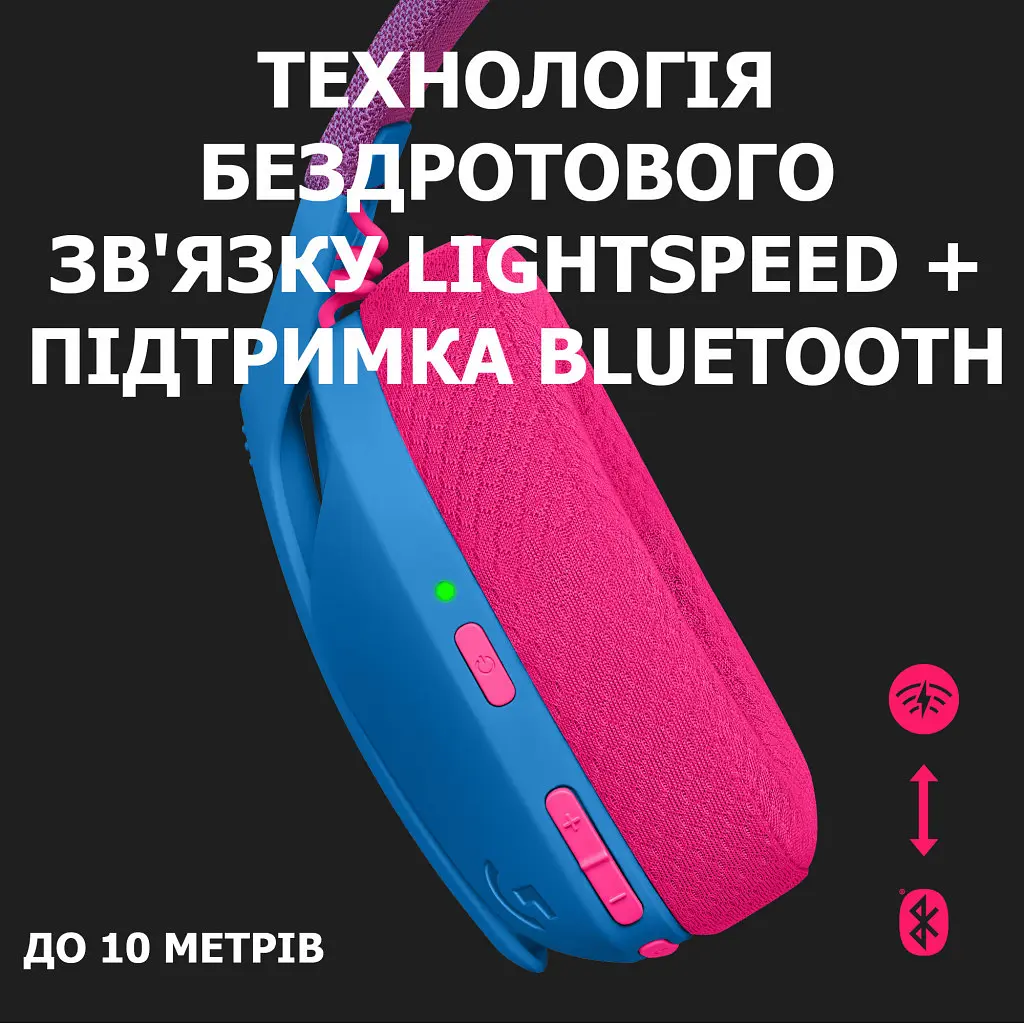 Навушники Logitech G435 Lightspeed Wireless Gaming Headset Blue (981-001062) - фото 3