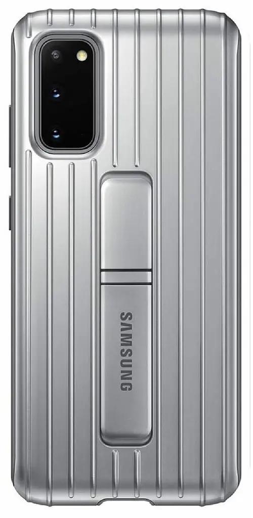 Чохол протиударний Protective Rugged Standing Cover EF-RG980 із підставкою для Samsung Galaxy S20 Silver