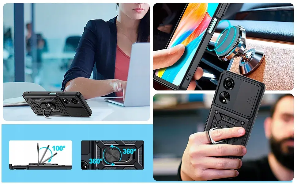 Чохол до мобільного телефона BeCover Military Oppo A60 Black (713078) - фото 2
