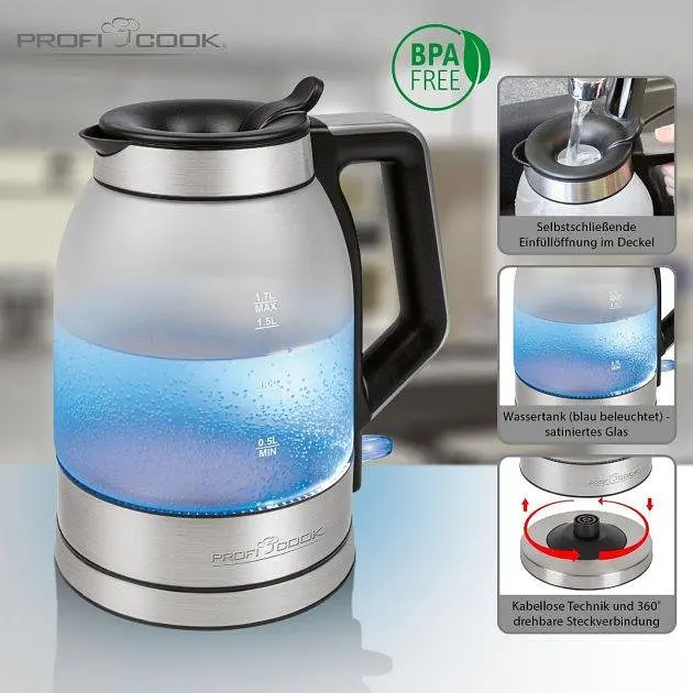 Електрочайник Profi Cook PC-WKS 1215G - фото 4